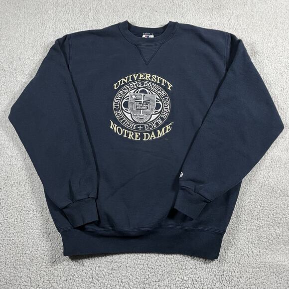 Notre Dame Sweatshirt Mens XL Champion Made USA Embroidered 90s Vintage Irish - Picture 1 of 15